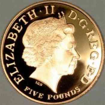 Click para ampliar. Pulsa en el nombre para ver la ficha. Trafalgar moneda de 5 s.p. anverso